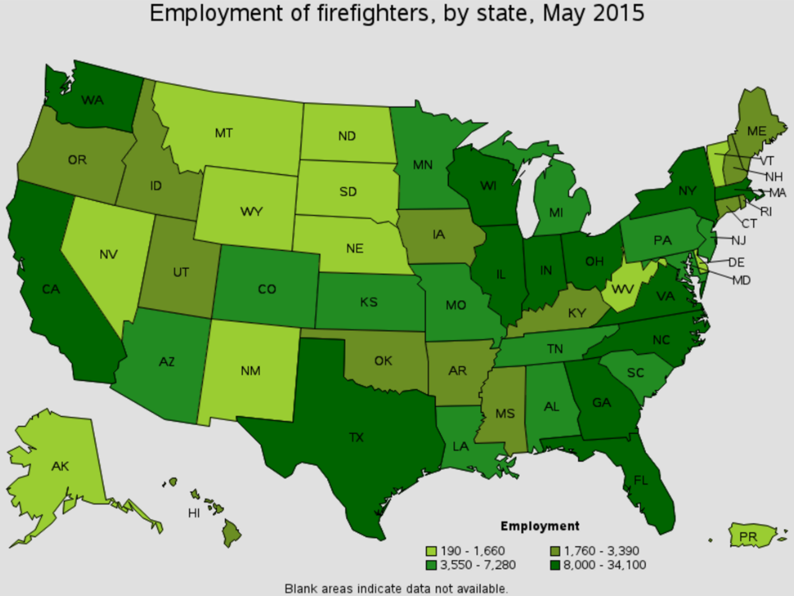 firefighter job outlook by state Commerce Georgia